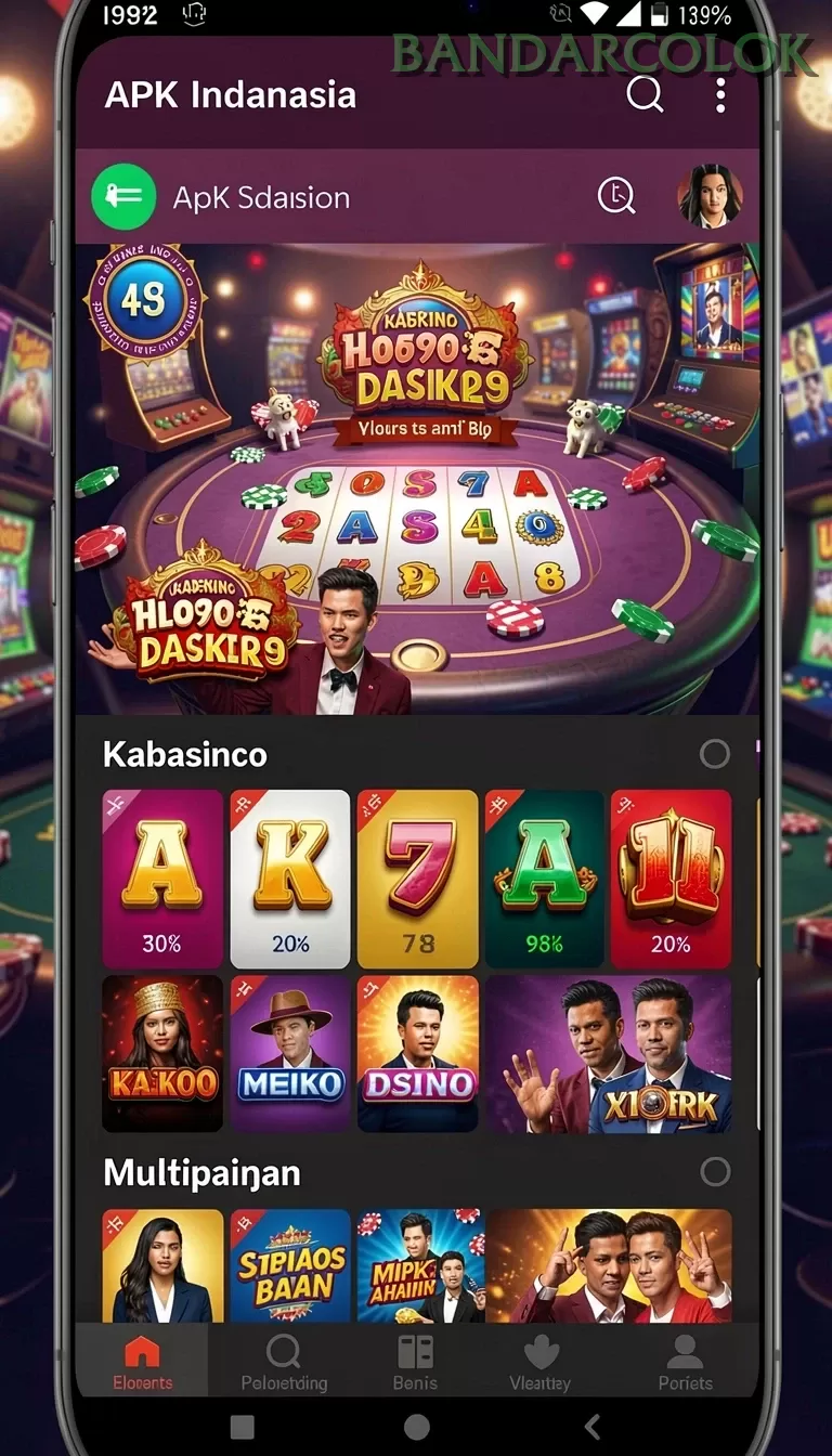 Cuplikan layar BUAYA77 — menu navigasi