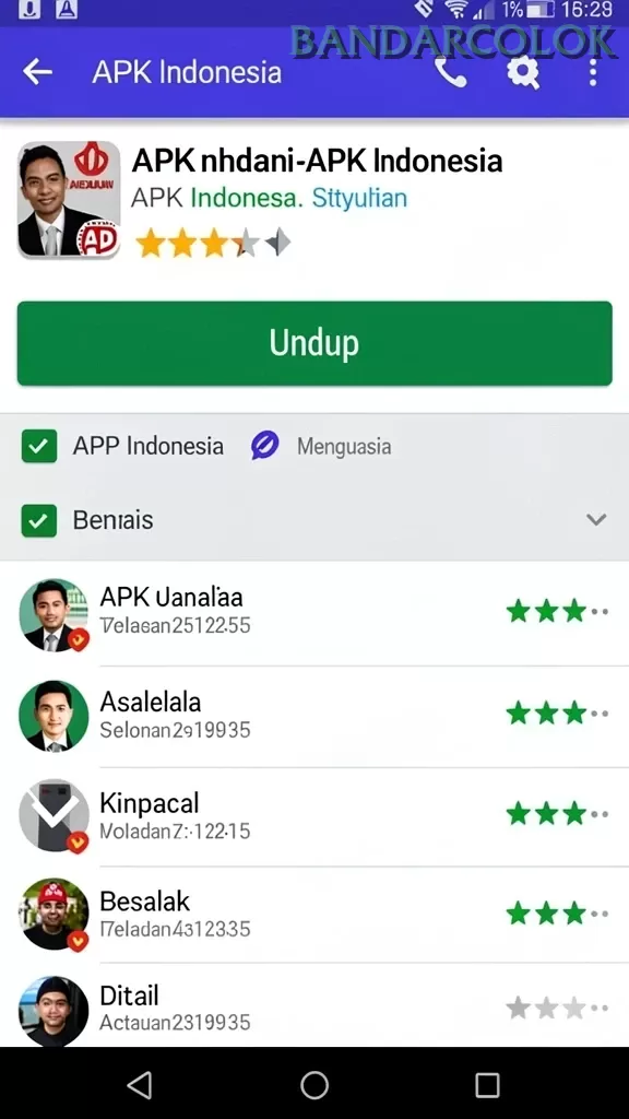 Cuplikan layar AAKASINO — menu navigasi