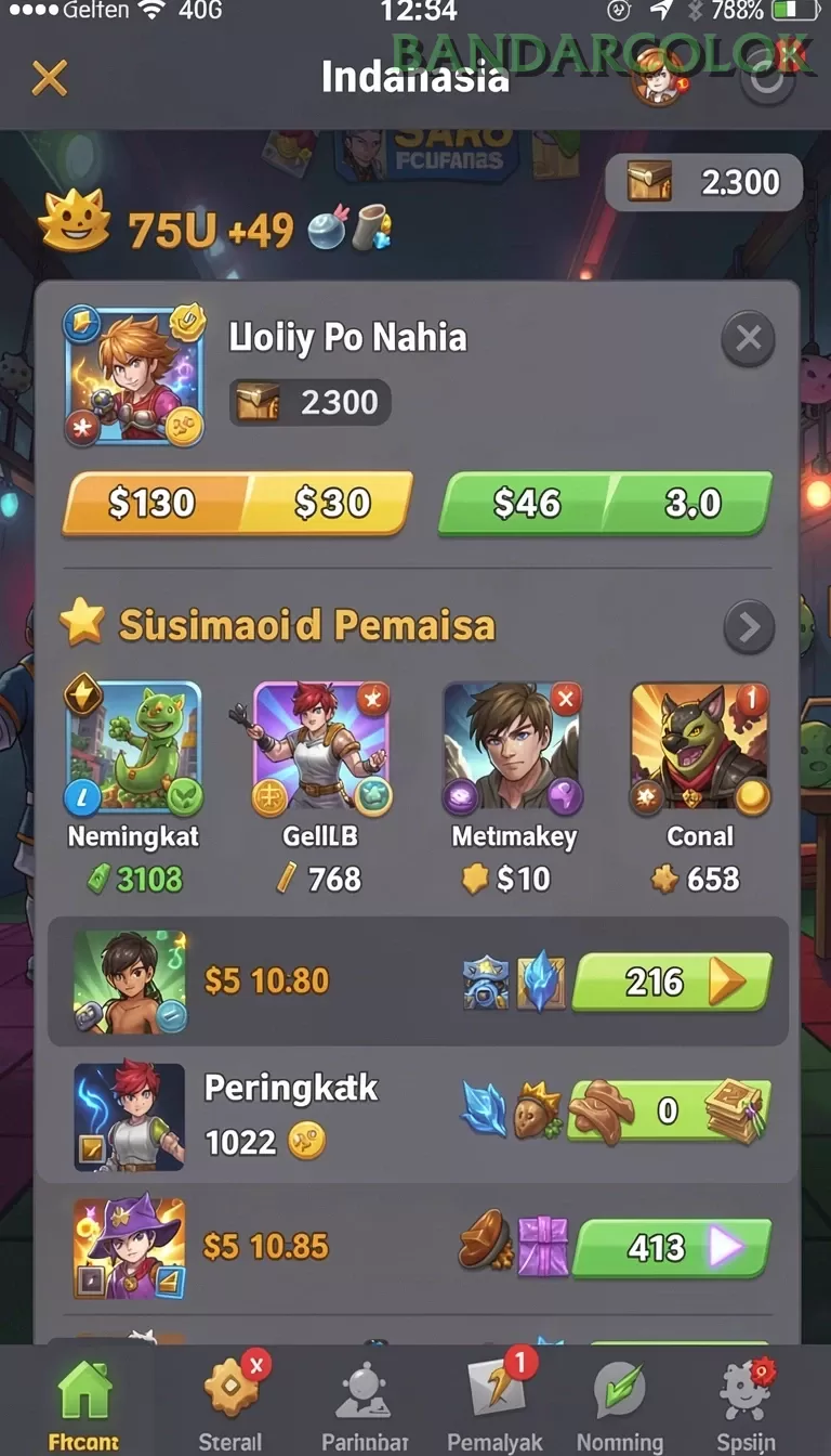 Cuplikan layar BINTANGMPO — aktivitas
